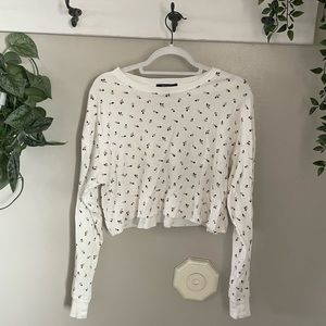 dainty floral long sleeve top